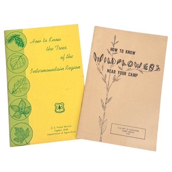 Vintage US Forest Service Booklet Lot Trees Intermountain Wildflowers 1959